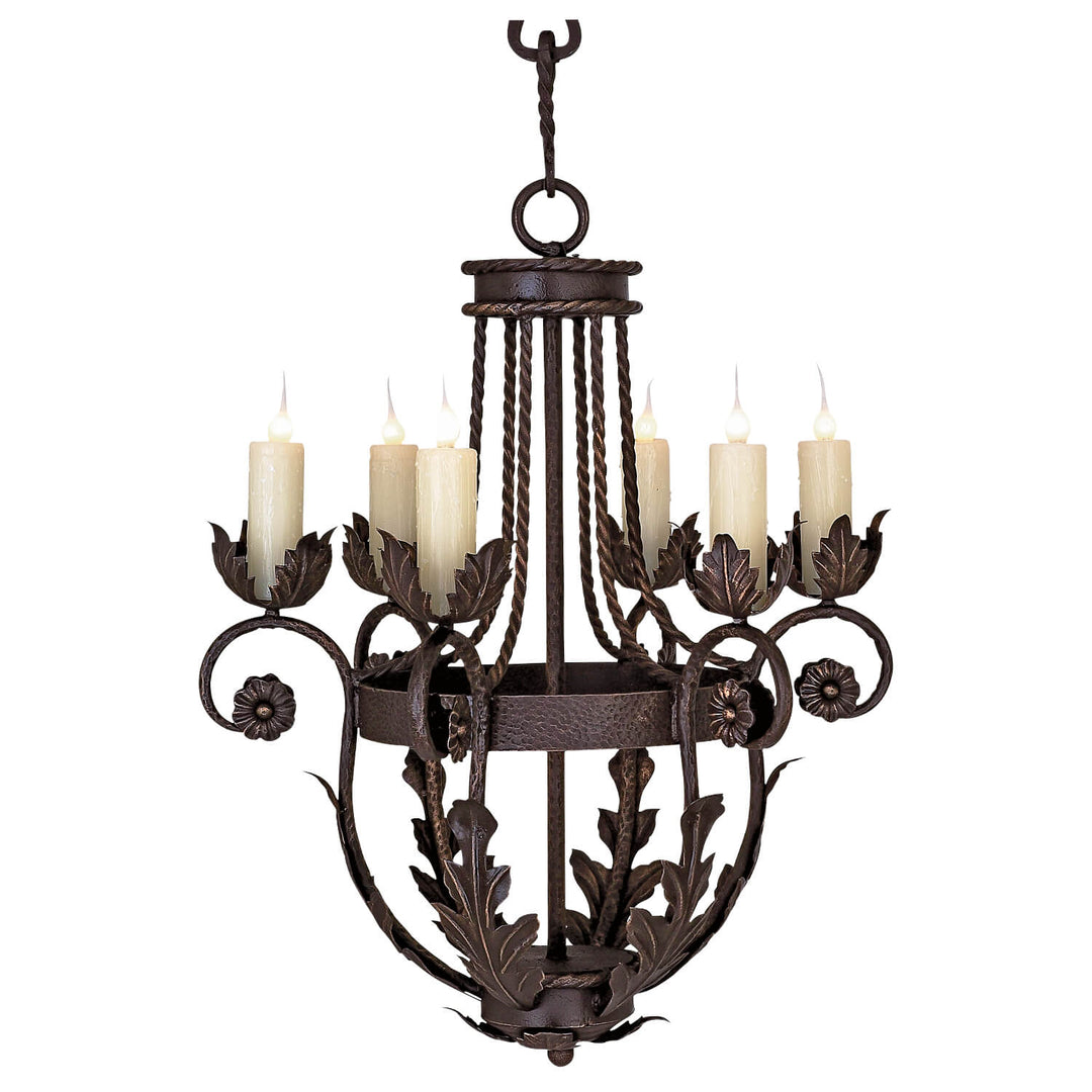 Nelson Heritage Wrought Iron Chandelier - 6 Lights
