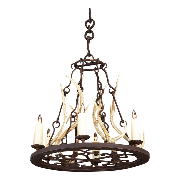 The Canyon Crest Antler Chandelier