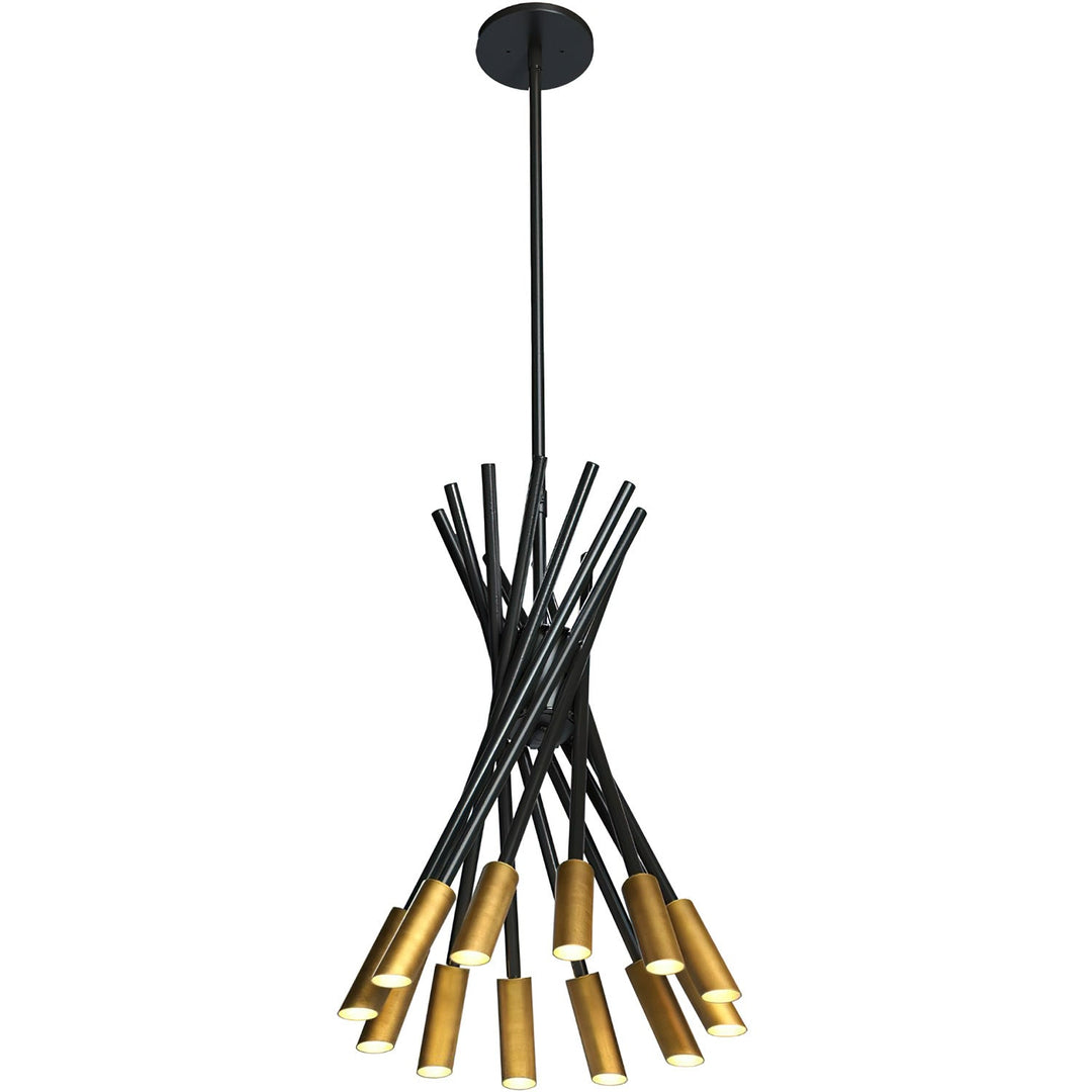 Phoenix Sculptural Wrought Iron Pendant Light