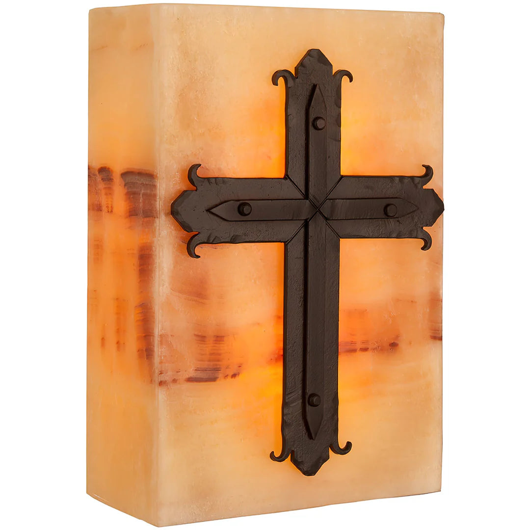 The Sierra Cross Onyx Wall Sconce
