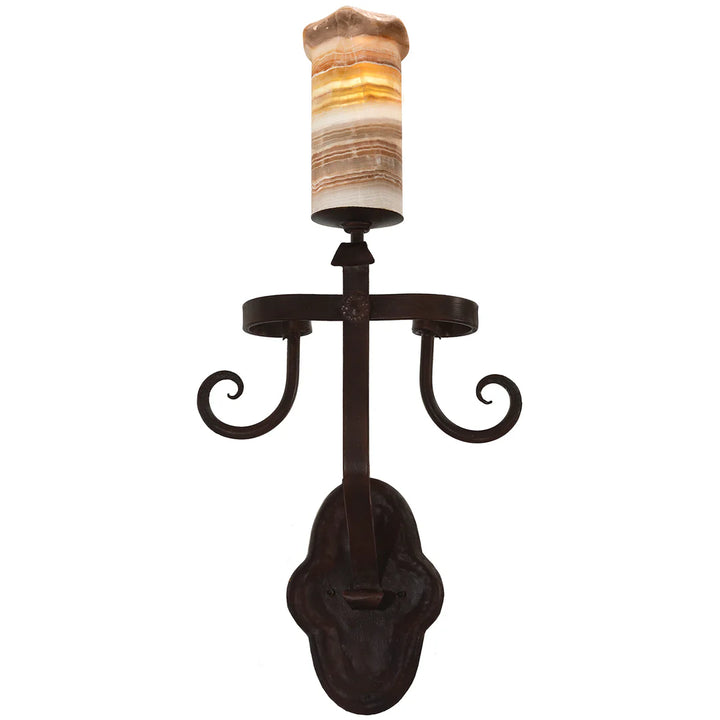 Sierra Onyx Scroll Arm Wall Sconce