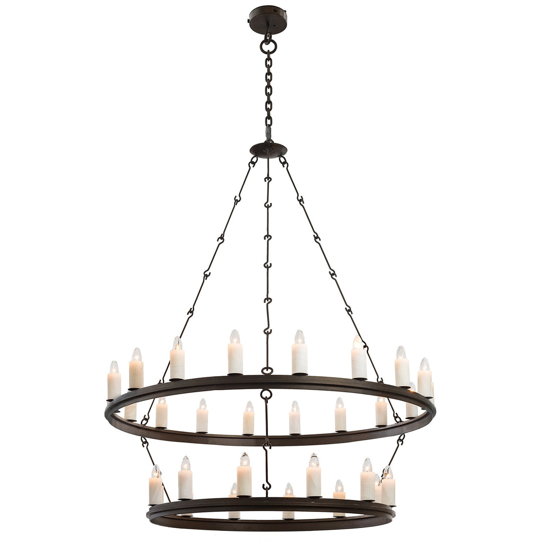 Santori Grand Two-Tier Wrought Iron Chandelier