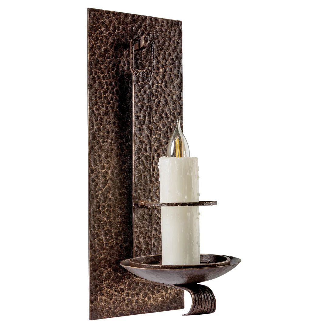 The Redstone Wax Candle Iron Wall Sconce