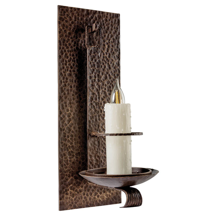 The Redstone Wax Candle Iron Wall Sconce