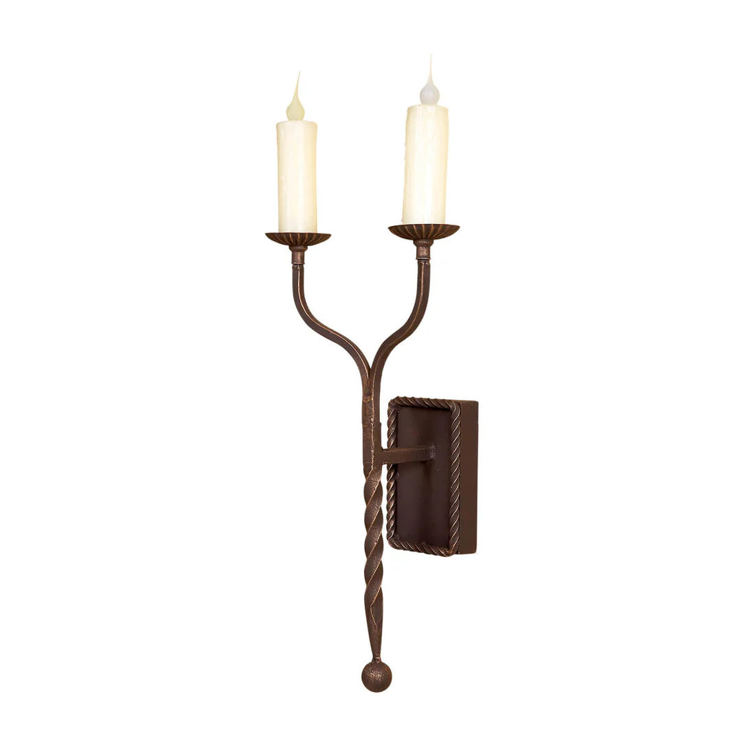 The Blackthorn Twist Double Candle Wall Sconce
