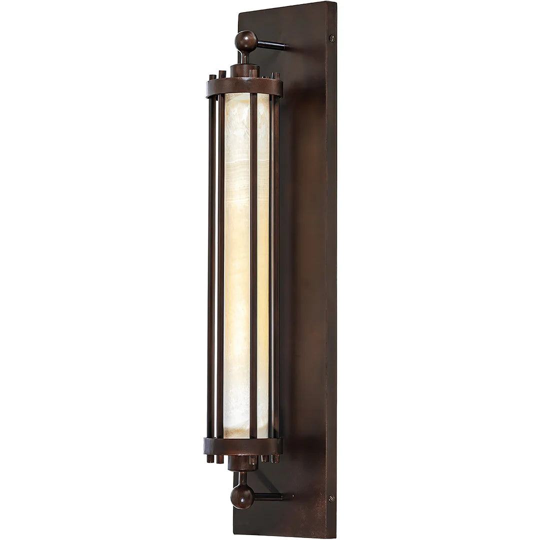 The Ironcrest Onyx Cage Wall Sconce