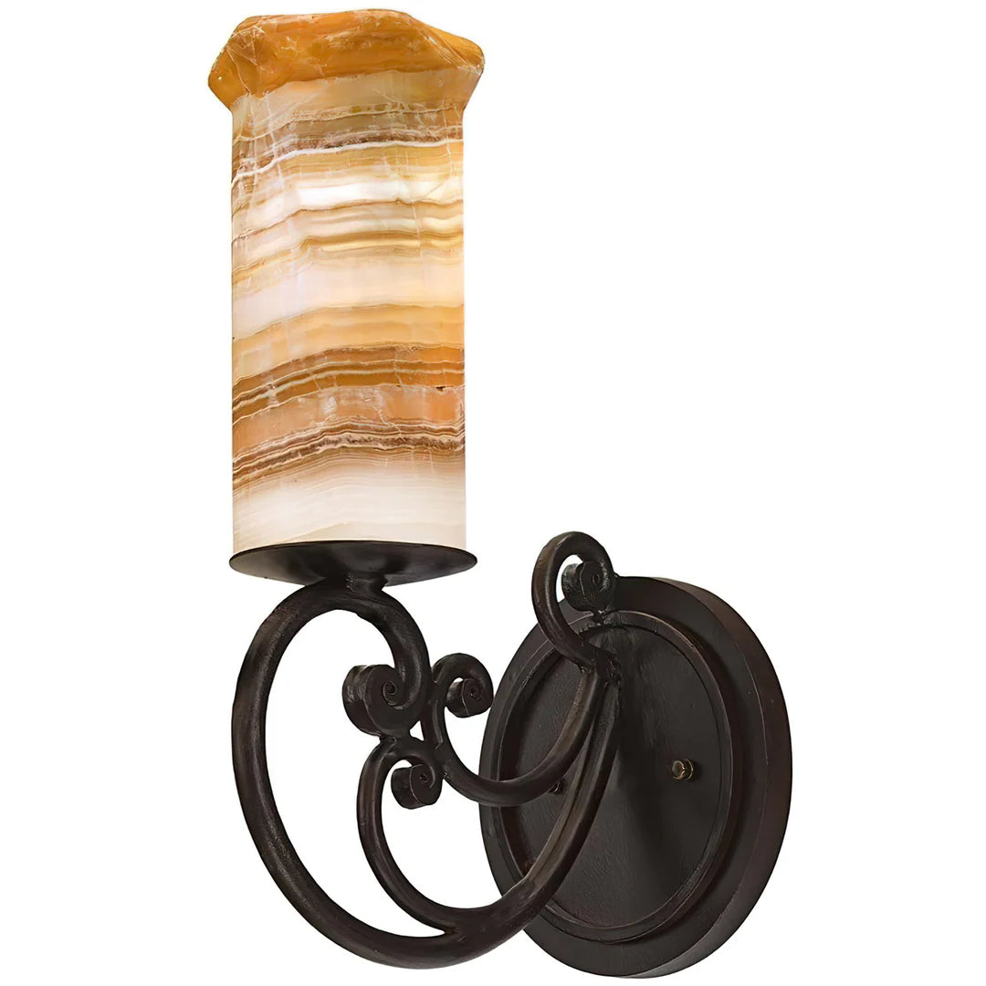 The Sierra Scroll Onyx Wall Sconce