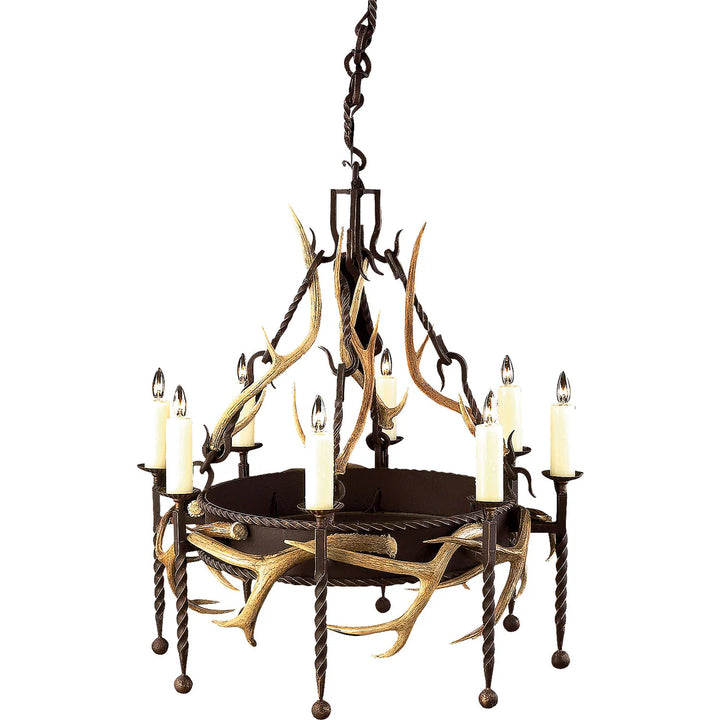 The Cedar Peak Antler Chandelier