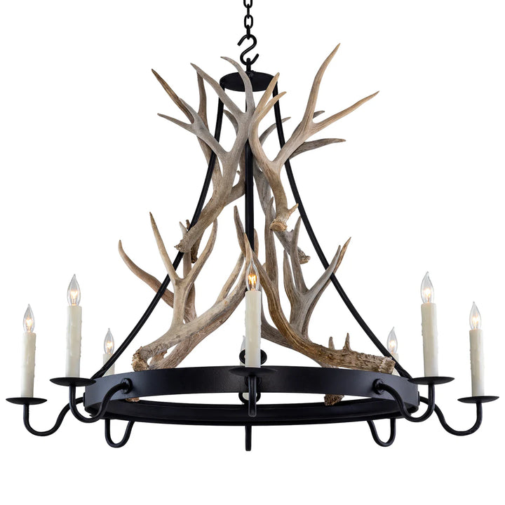 Black Ridge Antler Iron Chandelier