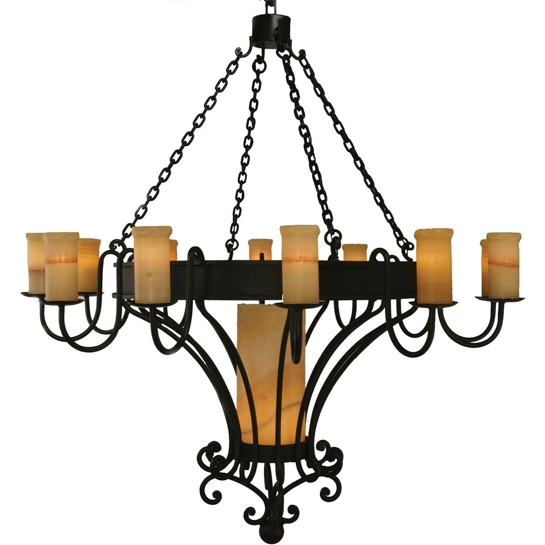 Trevi Estate Single-Tier Alabaster Chandelier