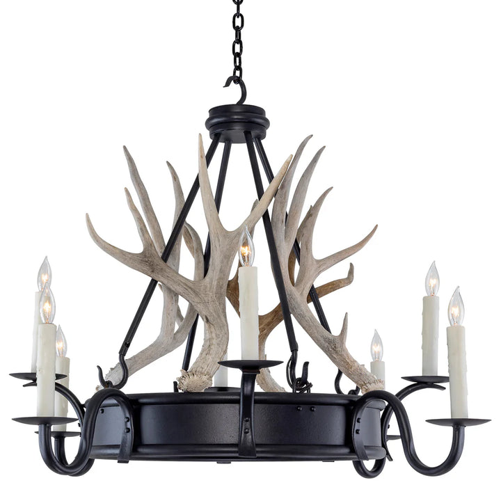 The Iron Summit Antler Chandelier