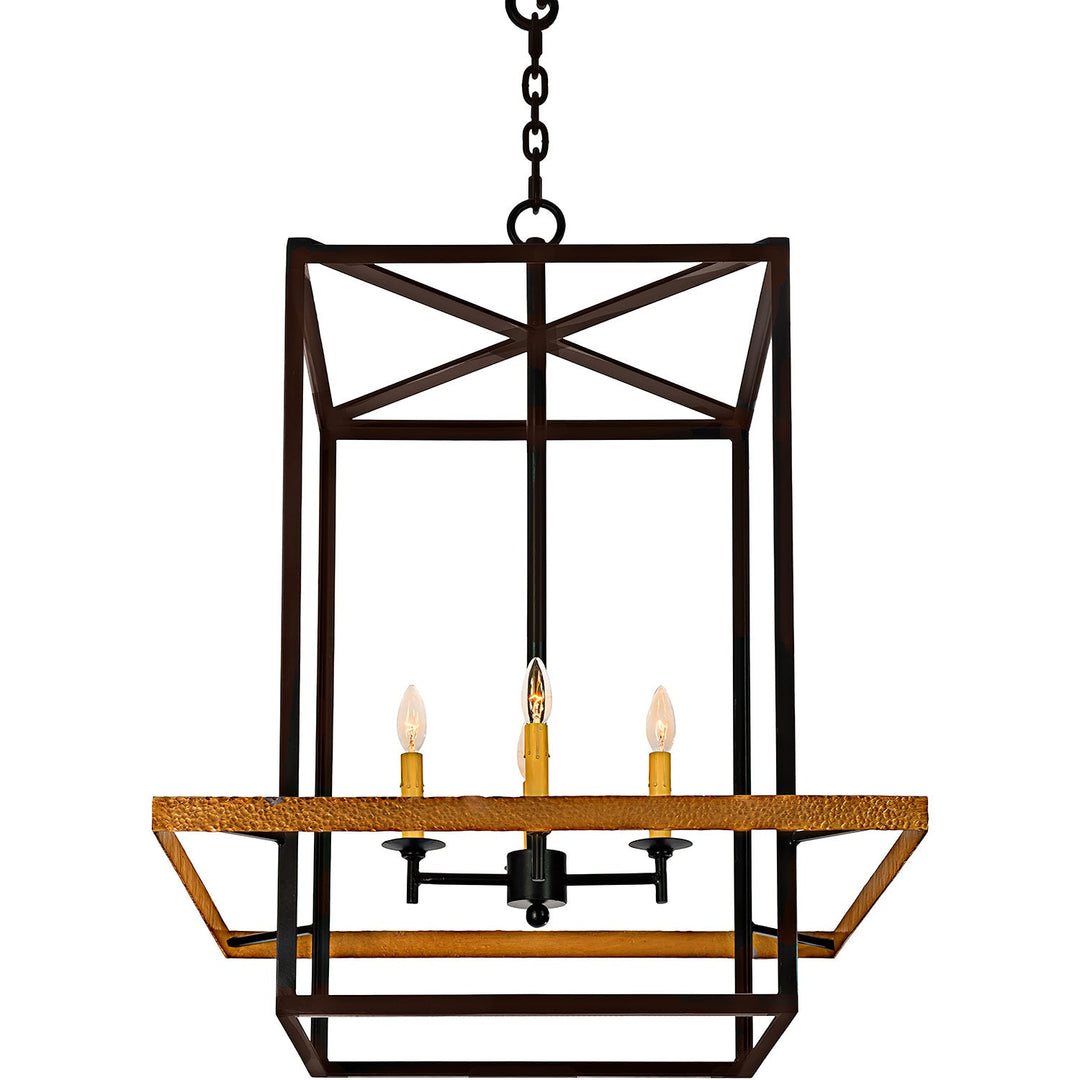 Westhaven Geometric Lantern — handcrafted wrought iron lighting